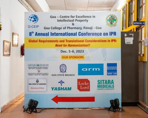 8th Annual International Conference on IPR- Dec. 5-6, 2023, Goa College of Pharmacy, Panaji- Goa